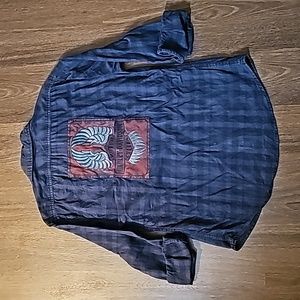 Harley Davidson plaid buttonup sz Small, back patch and front pocket emblem GUC!